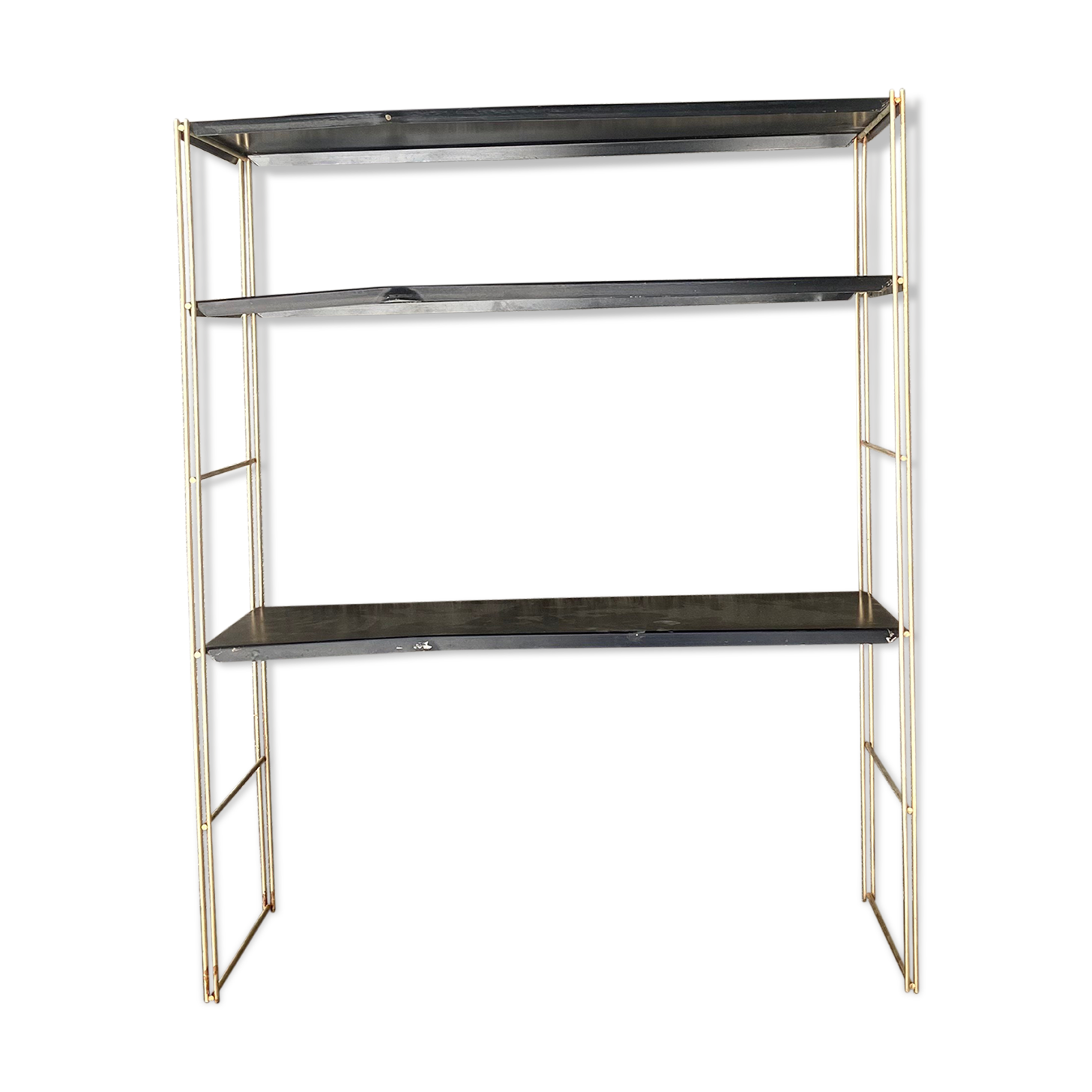 Vintage gold string metal shelf