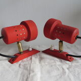 Aluminor vintage red wall light
