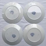 4 Dessert plates Sarreguemines U-C model Flore