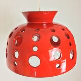 Ceramic hanging space age 70s, orange by Paul Badié