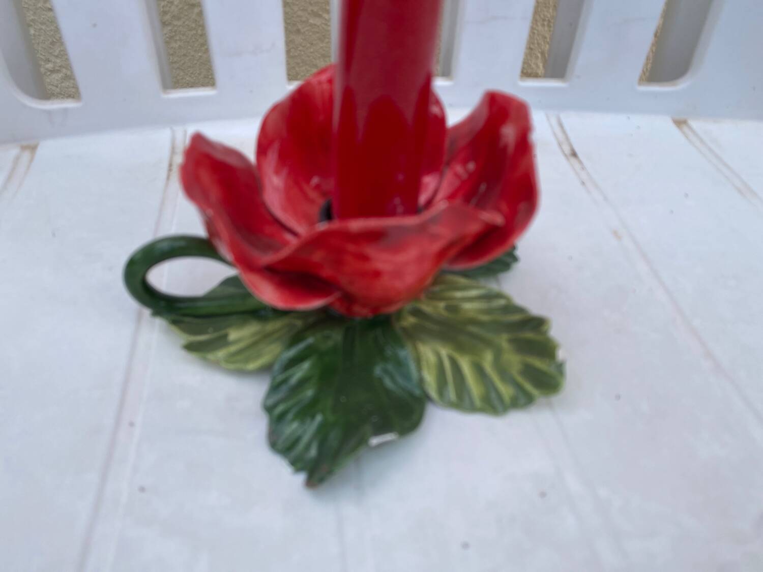 Vintage pink candle holder