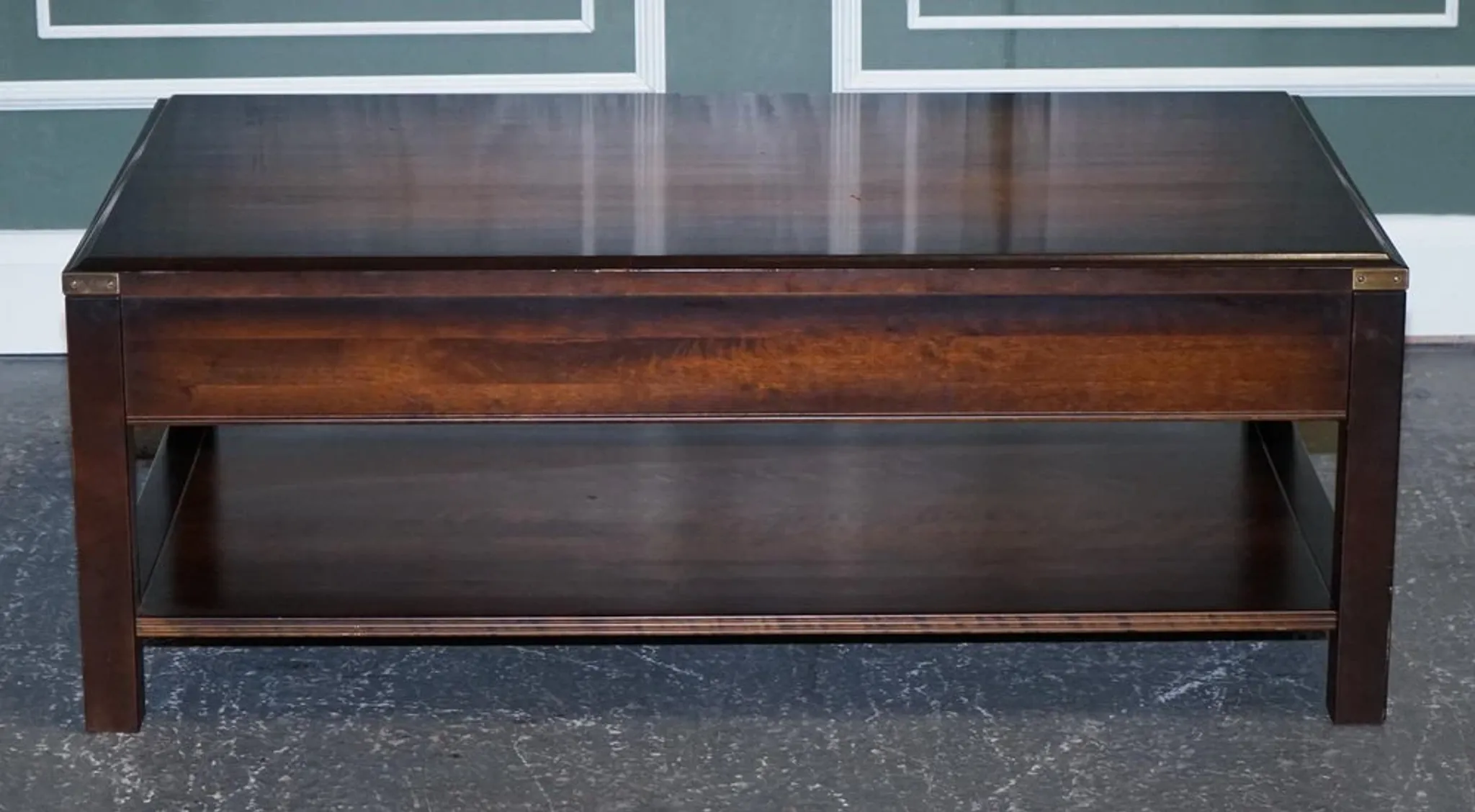 Vintage Military Coffee Table in Brass