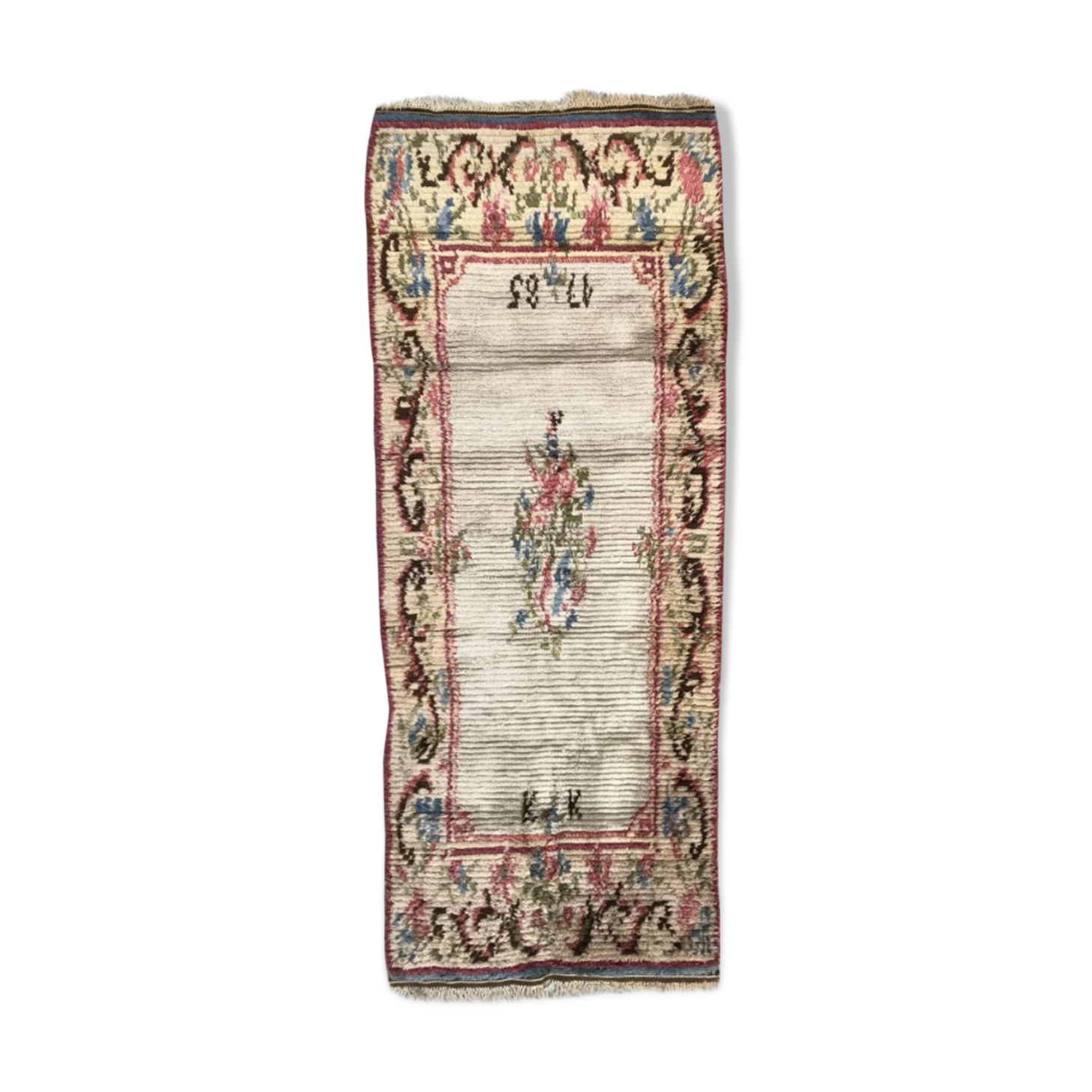 100 X 258 CM hand made Swedish former hallway carpet