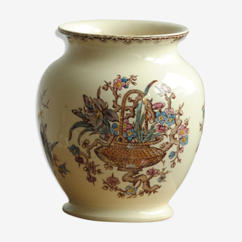 Vase faience de Gien "Corbeille"