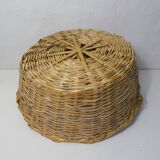 grand panier corbeille en rotin vintag