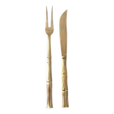 Vintage serving fork and knife, Hollywood Regency - circa 19