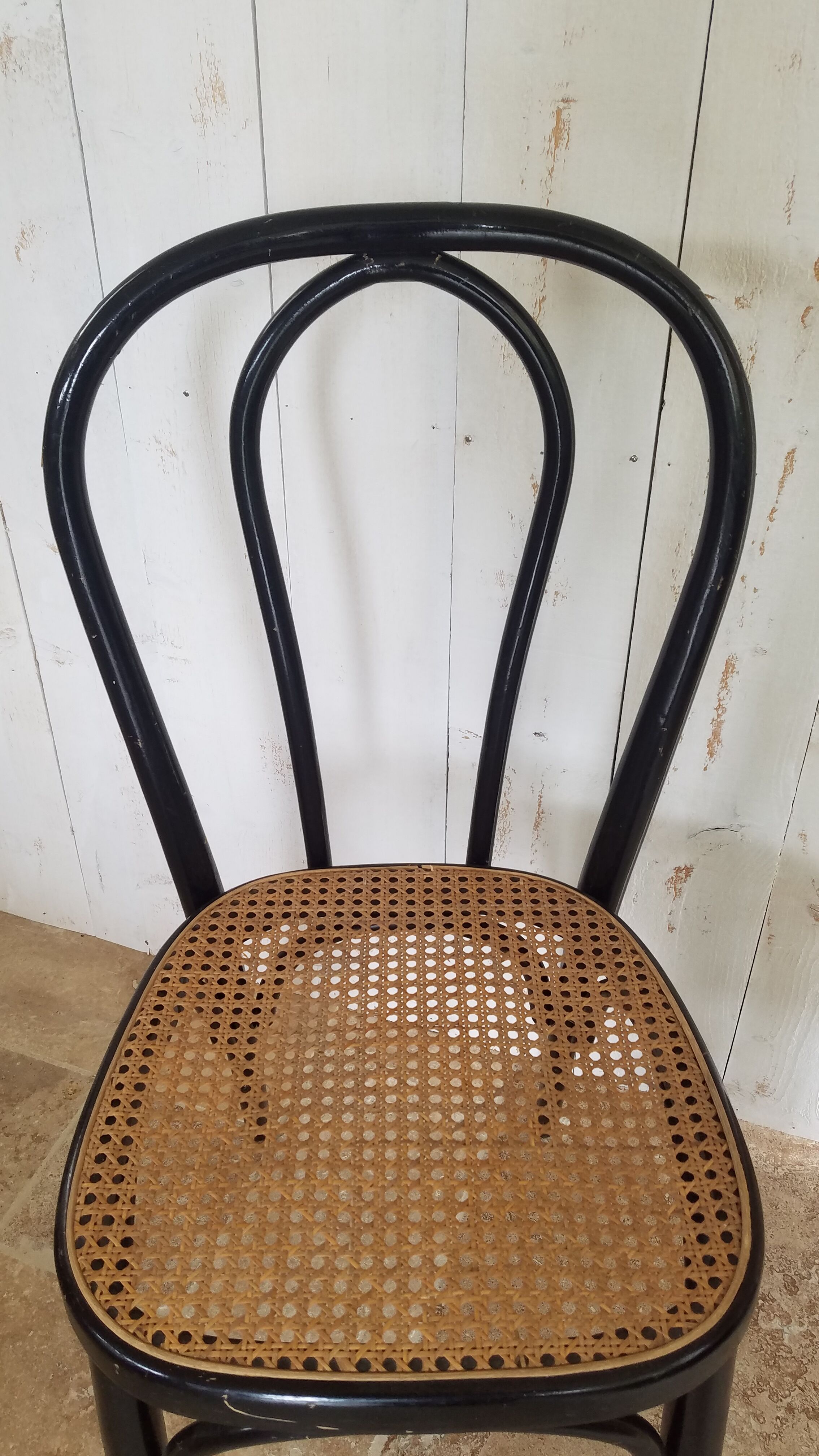 Sitting caning bistro chair