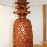 Pineapple wooden lamp with fabric shade 650mm