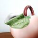 Vintage 1960s slipware fishing pitcher