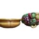 Slush cup or compote bowl with fruit decor