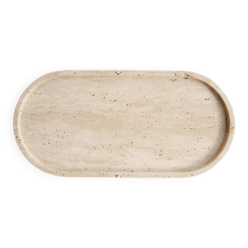 Oval travertine platter