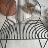 Black metal armchair
