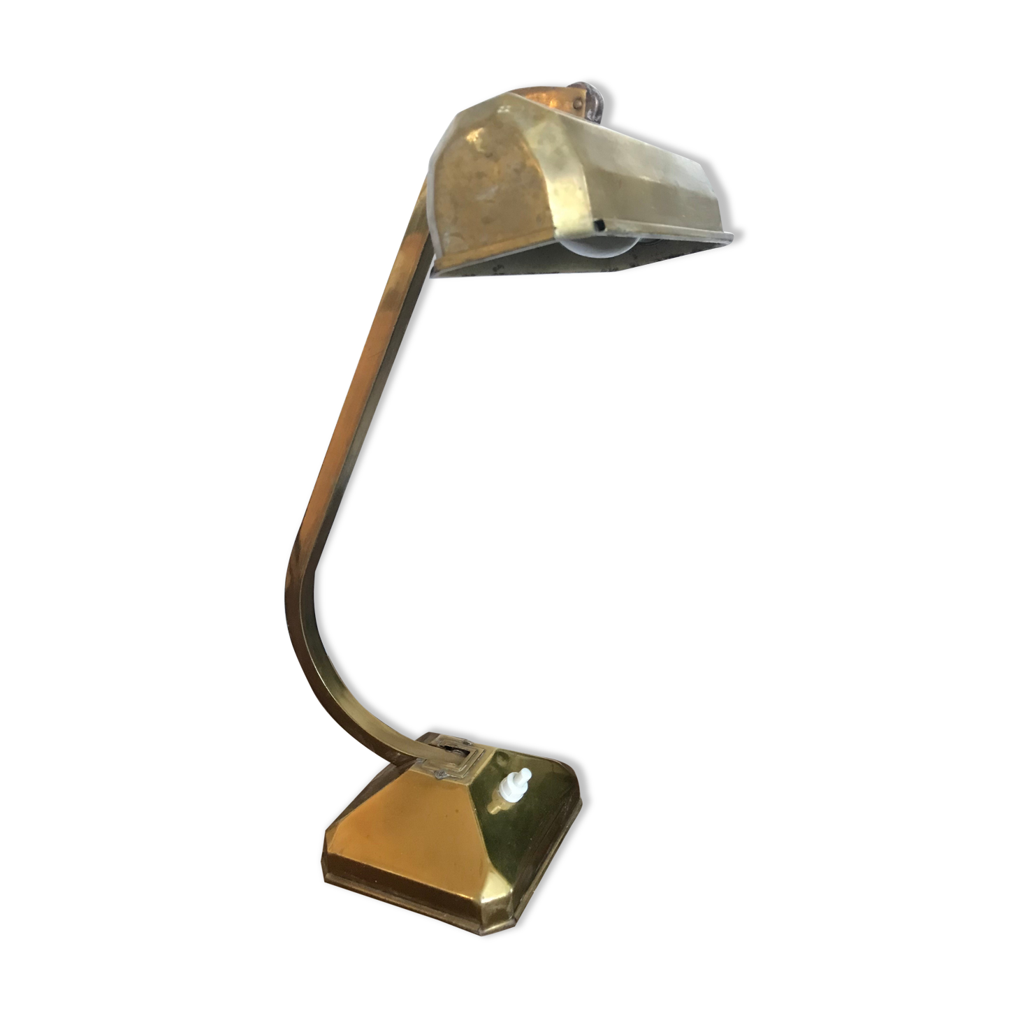 Art Deco brass desk lamp