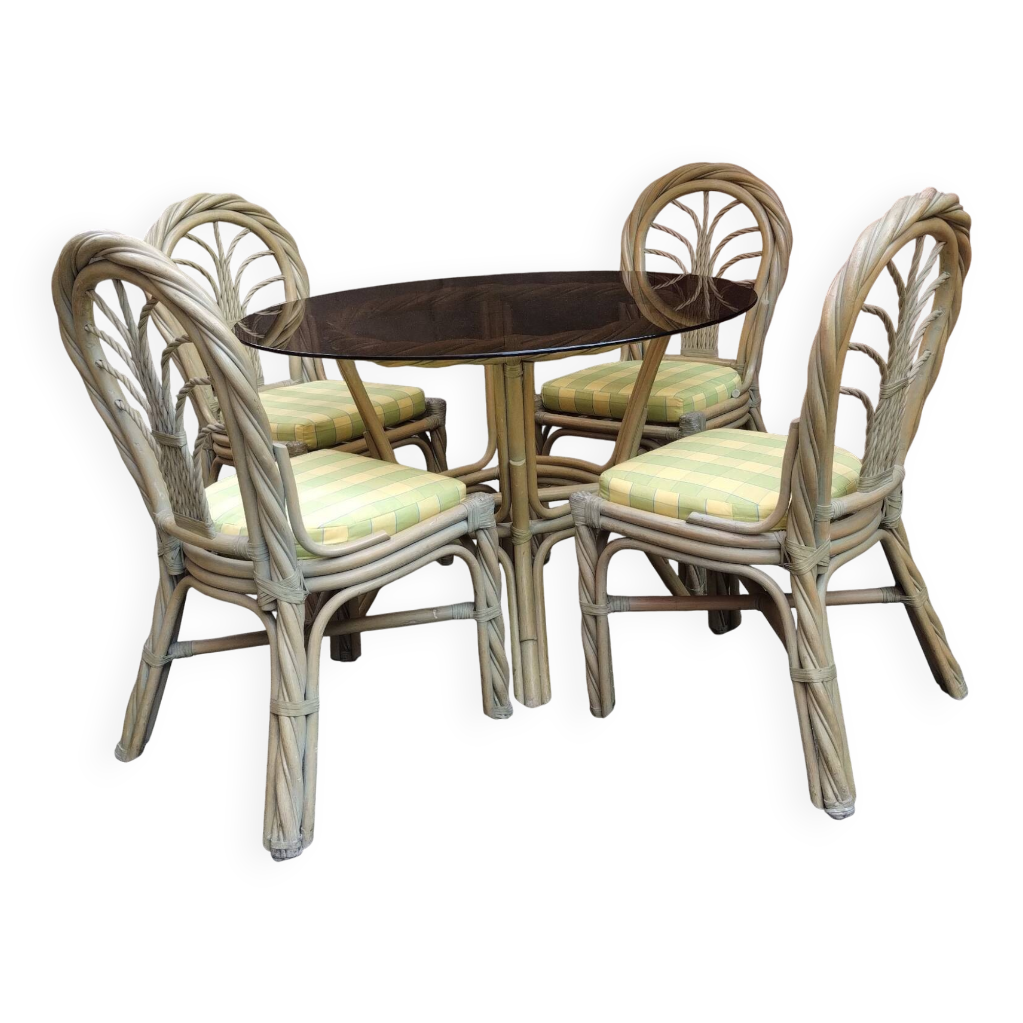 Bamboo garden dining set