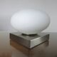 Lampe métal chromé et opaline années 80 90