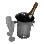 Seau à Champagne Jean Couzon Silver Inox avec poignées fixes 4428