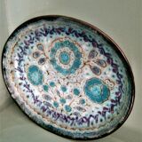 Dish from the 70s enamelled ceramic