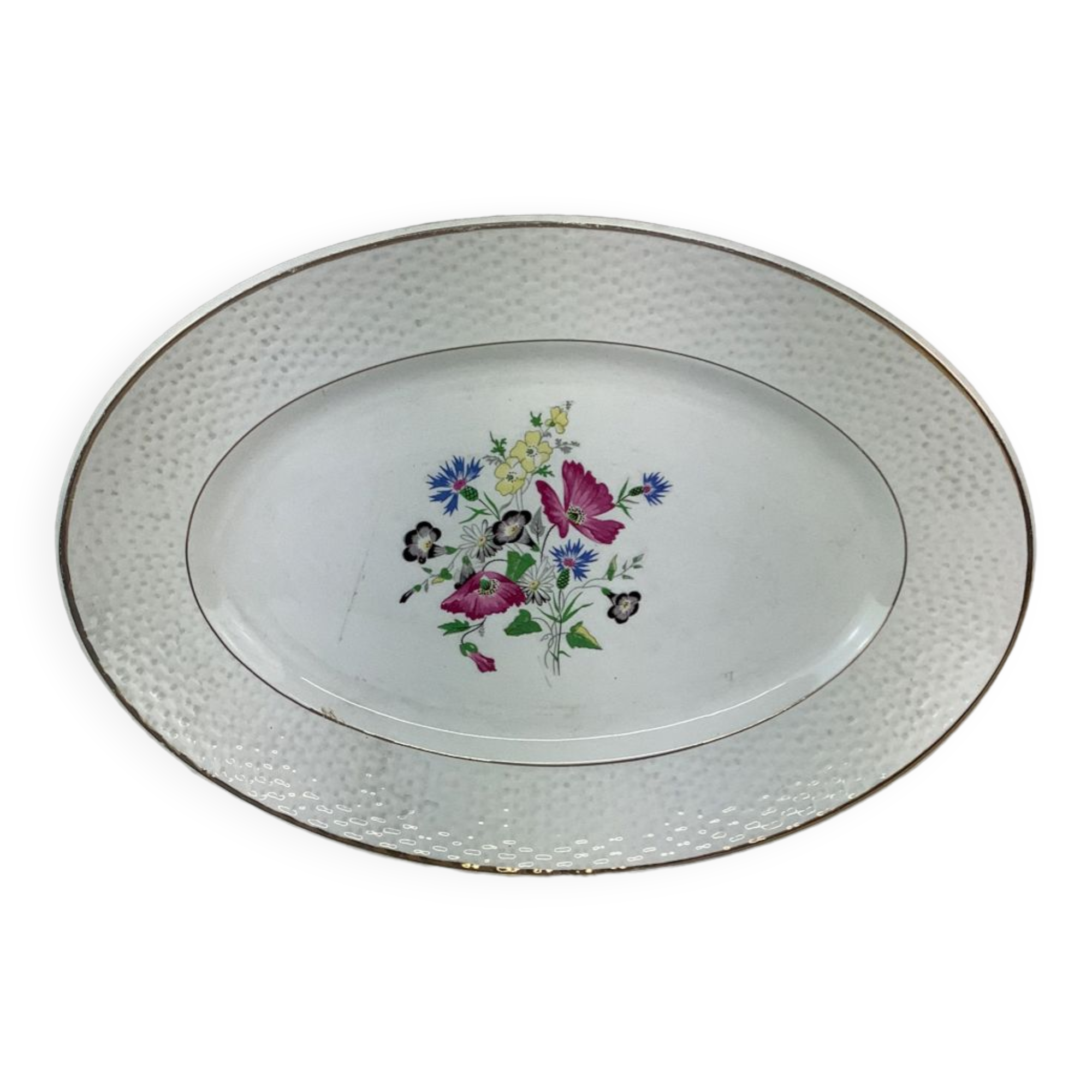 Old artisanal dish made in France Digoin