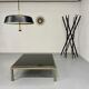 Large Flaminia coffee table designed by Willy Rizzo from the 1970s, metal and stone.