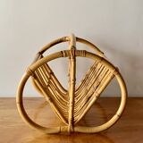 Vintage bamboo magazine rack
