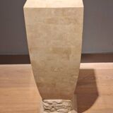 Vintage travertine stone column from the 1970s