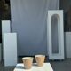 Set of 2 cups / mug Indonesian ceramic (matte brown)