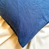 Coussin en lin bleu marine 40 cm