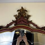 Important Venetian Baroque mirror in Louis XV style in lacquered and gilded wood