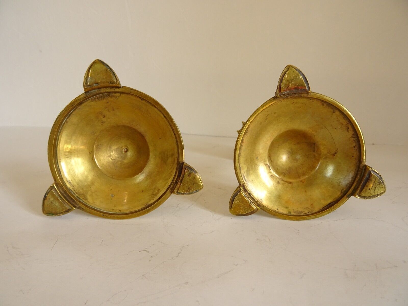 Art Nouveau candle holder pair early XX