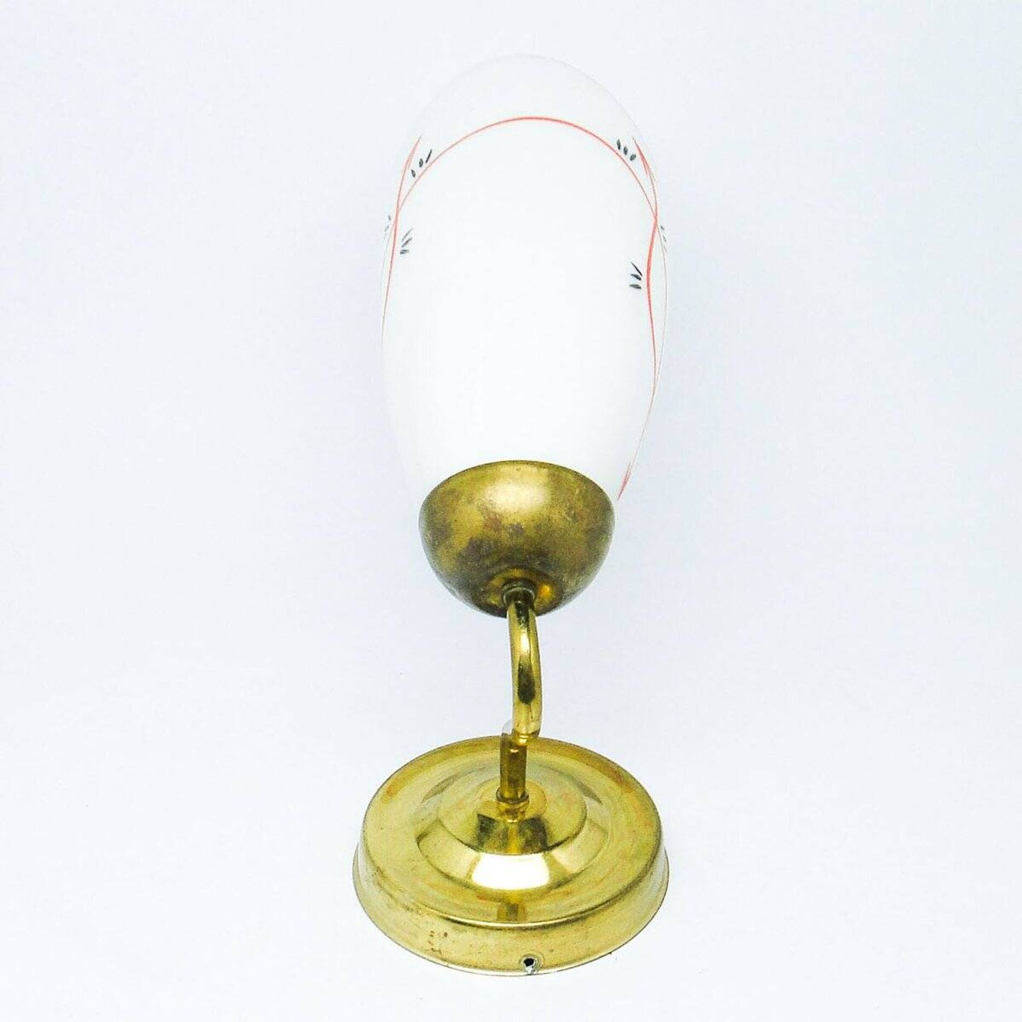 Glass wall lamp, Poland, 1950s