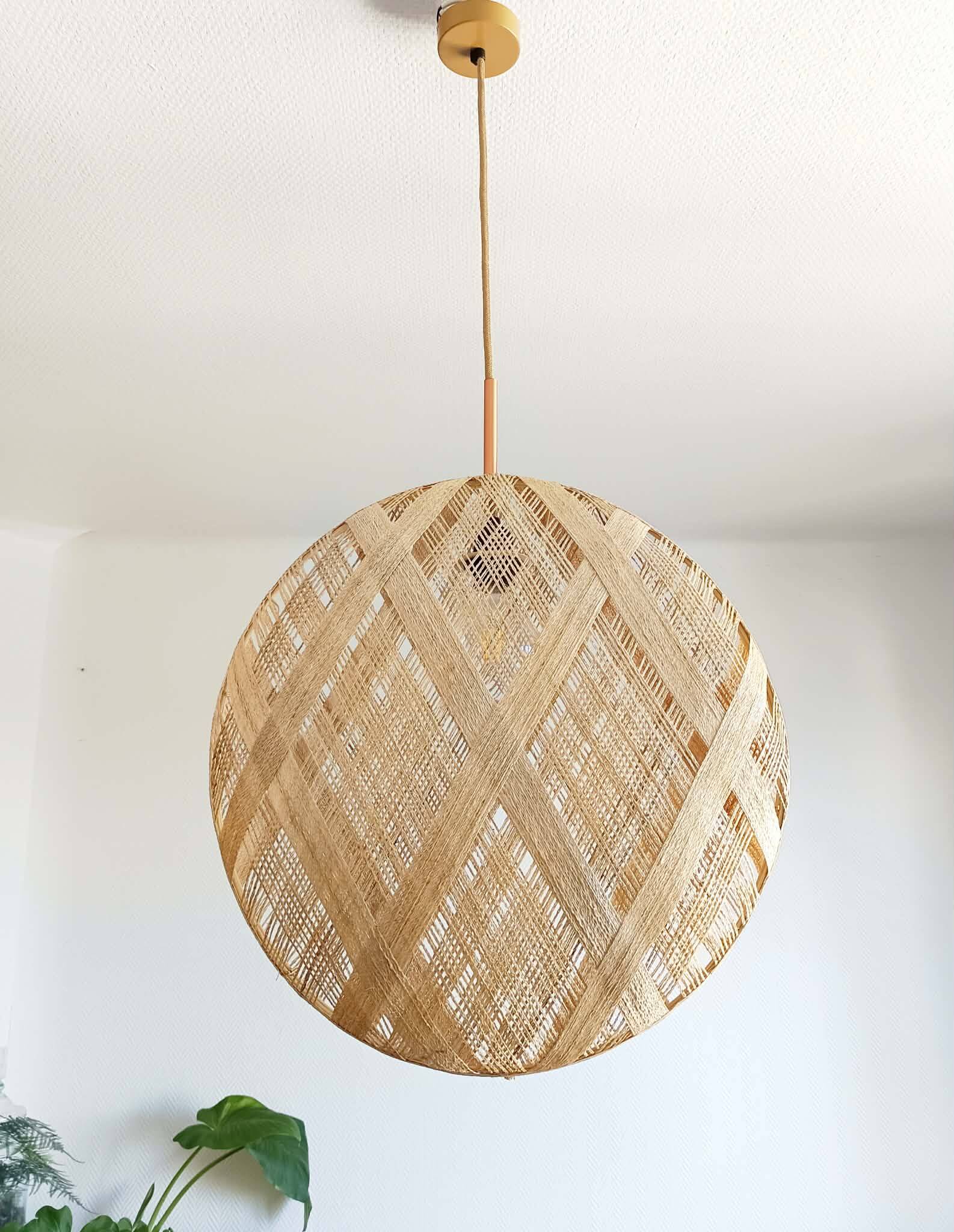 Suspension design bohemian vintage abaca style