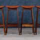 Mid-Century Bar Stools in Rosewood and Leather by Erik Buch for Dyrlund, Set of 4