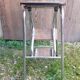 Vintage formica wood metal leg step stool