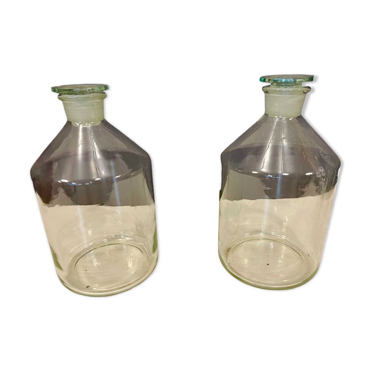 Pair of old factory perfume bottles