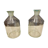 Pair of old factory perfume bottles