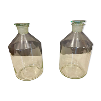 Pair of old factory perfume bottles