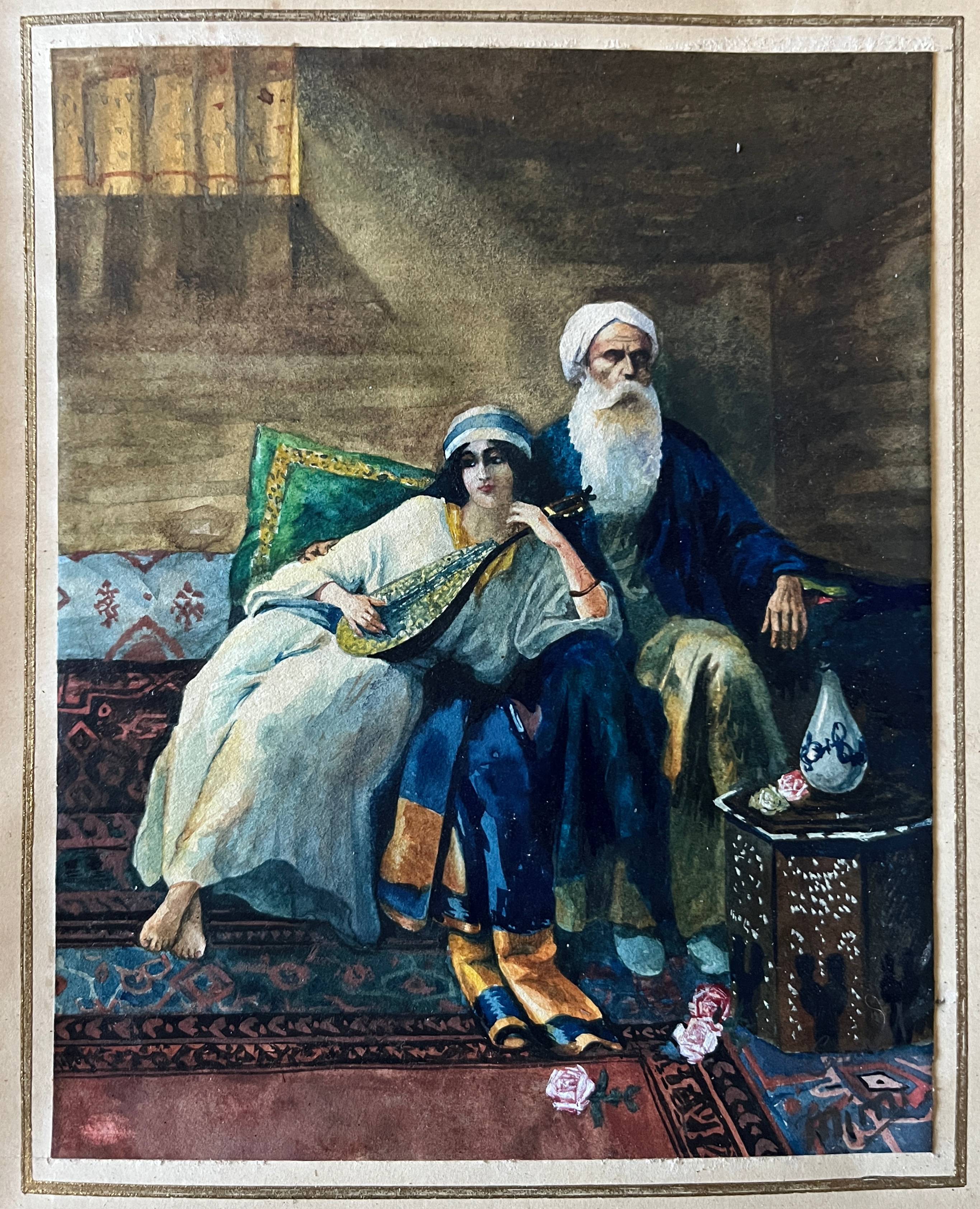 Tableau Aquarelle Orientaliste d'ernest Midy (1977-1938)