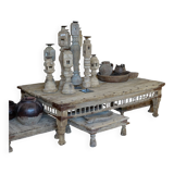 Basti - Table basse ancienne à clous n°11