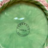 Green woven ceramic basket