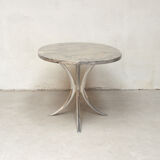 Chrome and marble table, Italy 1970