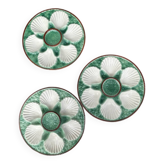 Assiettes à huître Barbotine