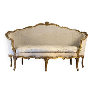 Louis XV carved gilt wood basket seat, 18th century