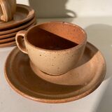 Set of 6 cups of sandstone