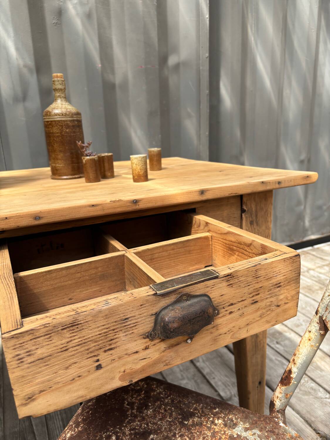 3-drawer farmhouse table