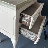 Pale pink bedside table