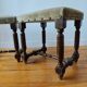 Pair of vintage Dutch stools with a patina – Wabi-Sabi spirit