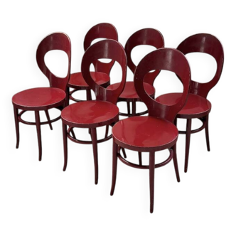 Set 6 chaises bistrot Baumann modèle Mouette