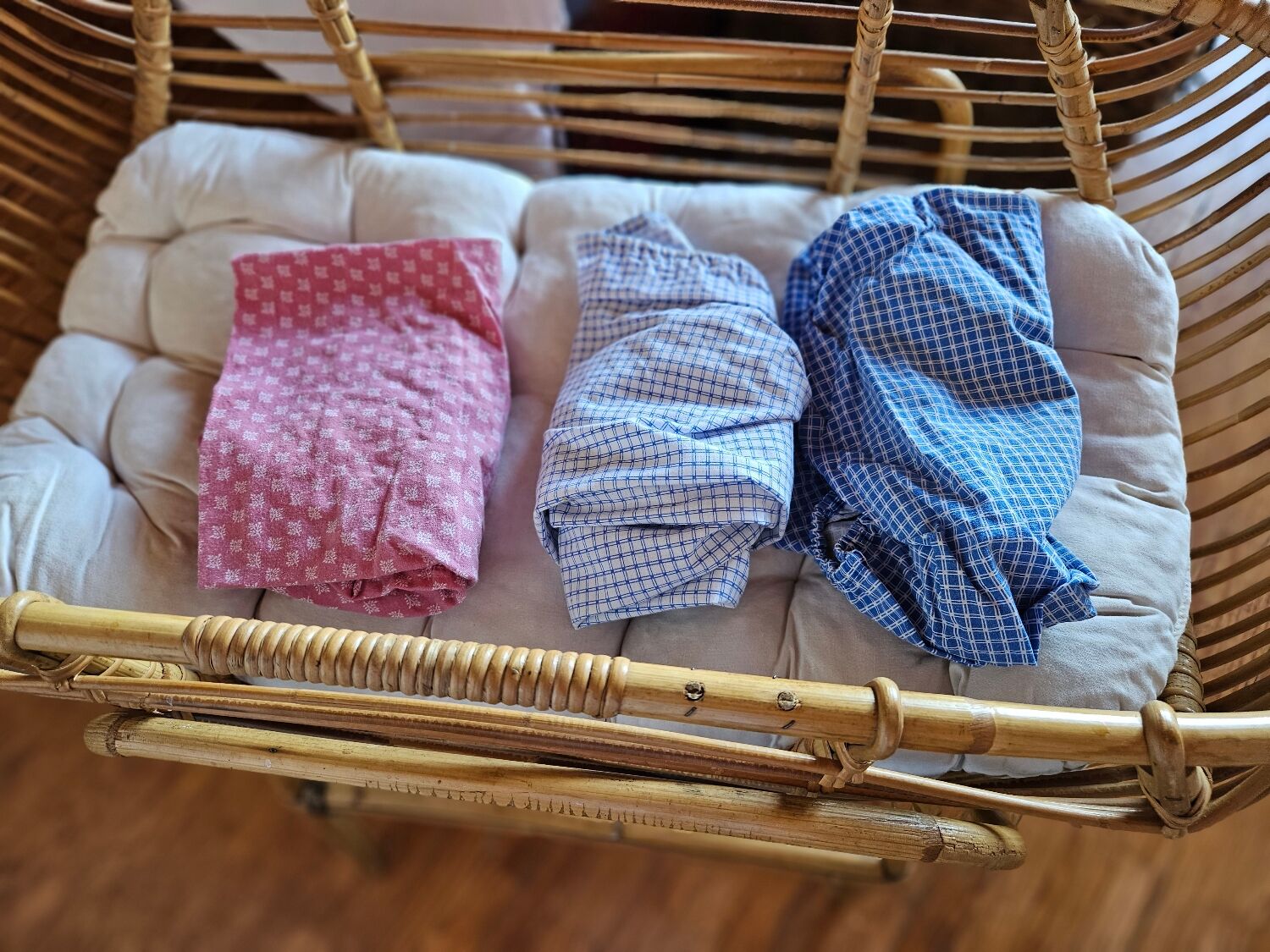 Old bamboo cradle basket