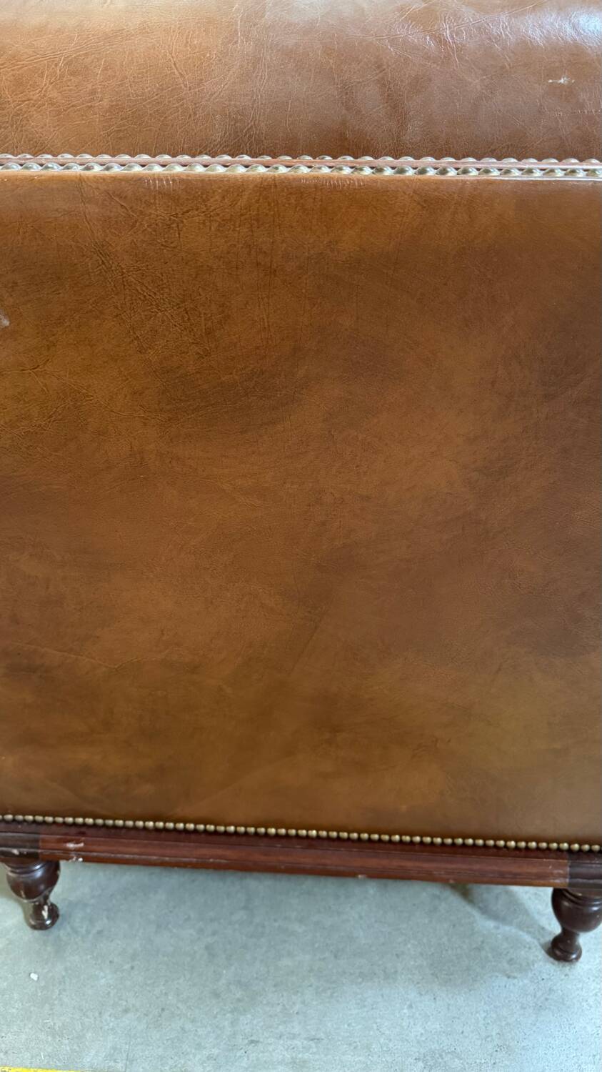 Vintage brown leather armchair