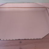 Beveled octagonal table mirror